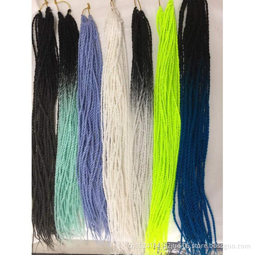 new design colorful purple synthetic braiding hair 2x purple senegalese twist pre braided hair weaves